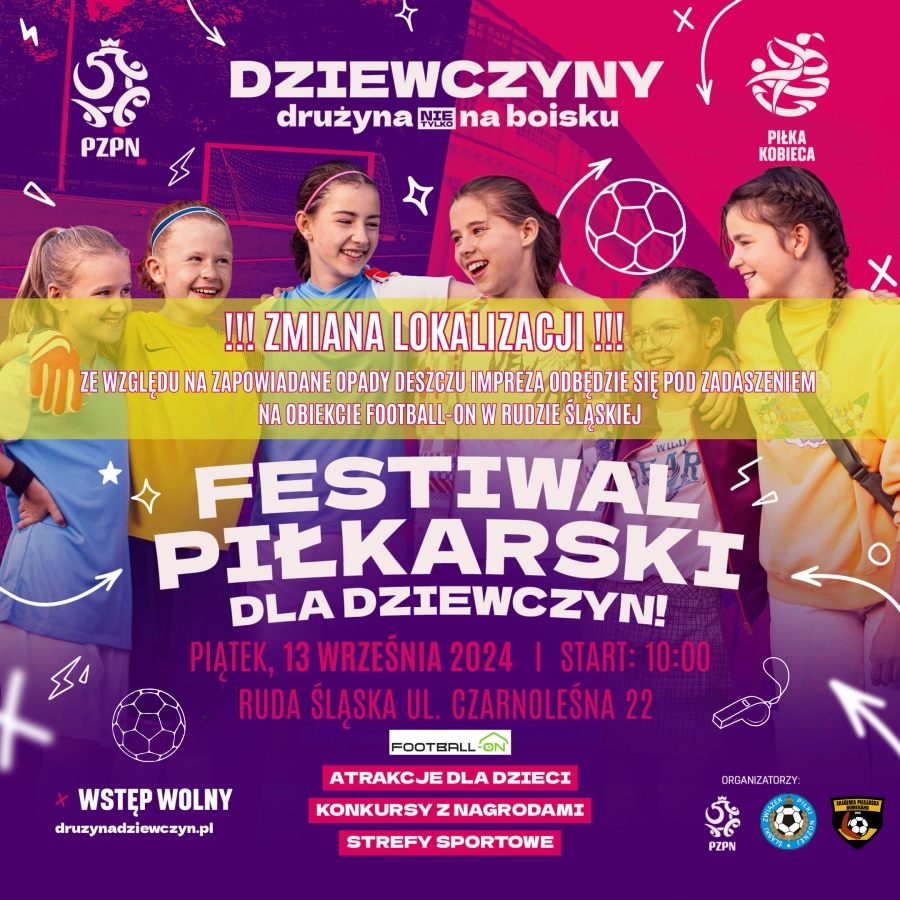 Festiwal Piłkarski dla Dziewczyn w nowej lokalizacji - w Football-on!